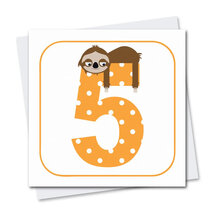 STR454 wenskaart Stripey Cats - 5 Sylvan sloth