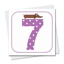 STR456 wenskaart Stripey Cats - 7 Sol sausage dog