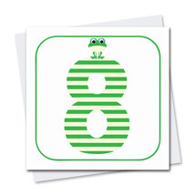 STR457 wenskaart Stripey Cats - 8 Francis frog