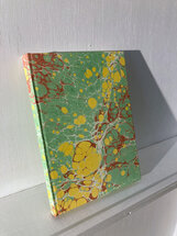 Luxe notitieboek gemarmerde omslag - gelinieerd - 12x17 cm - design T1