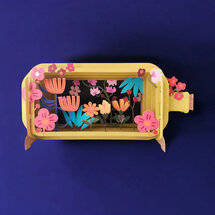 MIB318 Message in a Bottle kaart - bloemen
