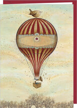 D065 - wenskaart Jehanne Weyman - luchtballon