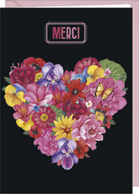 D068 - wenskaart Mila - merci bloemenhart