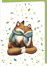 D099 - wenskaart Rosie Hilyer - vossen