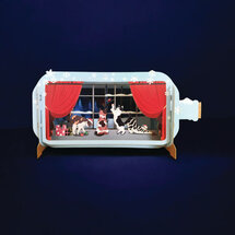 XMIB129 Message in a Bottle kerstkaart - katten