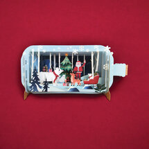 XMIB132 Message in a Bottle kerstkaart - kerstman