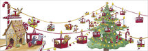 kerst CT158 Cache-Cache uitklapbare kerstkaart - kabelbaan