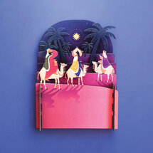 xpop053 pop-up kerstkaart - 3 koningen