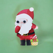 XWHK001 kerstkaart wobbly head - kerstman