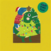 XWB004 laser gesneden kerstkaart Aww! so cute! - dinosaurus