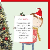 xGF108 – Rosie made a thing kerstkaart - dear Santa