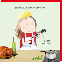xGF113 – Rosie made a thing kerstkaart - reduce wine