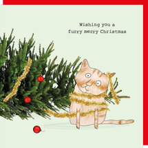xrel57 - Rosie made a thing kerstkaart - cat furry