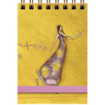 sQB23640 notitieblok met spiraal Gaëlle Boissonnard -  geel, 300 blanco vellen 10,5 x 15 x 2 cm