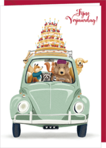 D171 - wenskaart Rosie Hilyer - fijne verjaardag - auto