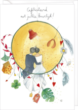 D170 - wenskaart Anne-Sophie Rutsaert - gefeliciteerd met jullie huwelijk