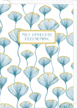 D162 - wenskaart Jehanne Weyman - met oprechte deelneming - blauw