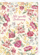 D161 - wenskaart MM - met oprechte deelneming - bloemen
