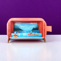 MIB349 Message in a Bottle kaart - kano