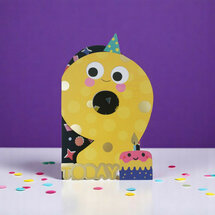 WB028 laser gesneden kaart Aww! so cute! - 9 jaar
