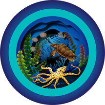 TEA009 a Cup of Tea kaart - zeedieren