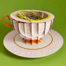 TEA015 a Cup of Tea kaart - zonnebloemen