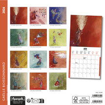 CAL24248 kleine kalender 2025-2026 gaelle boissonnard - roodbruin - 16 maanden