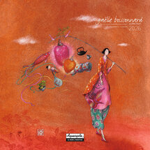 CAL24248 kleine kalender 2025-2026 gaelle boissonnard - roodbruin - 16 maanden