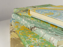 Luxe notitieboek gemarmerde omslag - gelinieerd - 12x17 cm - design C24