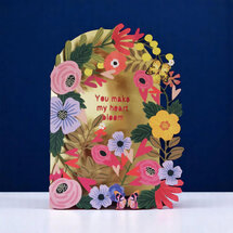 AL301 Laser uitgesneden wenskaart - you make my heart bloom