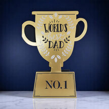 AL315 Laser uitgesneden wenskaart - worlds best dad