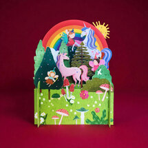 AJD-KID047 Kids pop-up kaart - eenhoorn