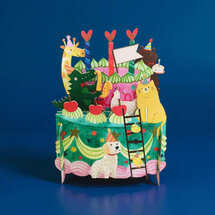 AJD-KID052 Kids pop-up kaart - taart