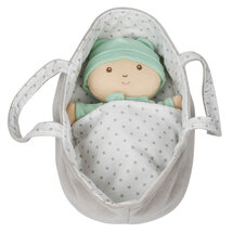 WB001037 Baby met groene kleding - Wilberry Dolls