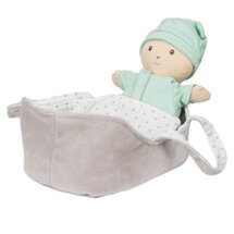 WB001037 Baby met groene kleding - Wilberry Dolls