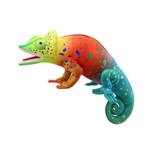 PC009717 Chameleon - Regenboog Kameleon - Large Creatures - handpop