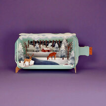 XMIB145 Message in a Bottle kerstkaart - hert