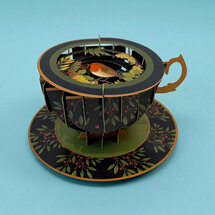 XTEA001 a Cup of Tea kerstkaart - roodborstje