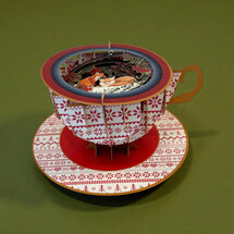 XTEA002 a Cup of Tea kerstkaart - vos