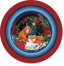 XTEA002 a Cup of Tea kerstkaart - vos