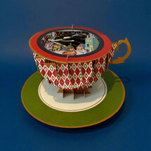 XTEA007 a Cup of Tea kerstkaart - kerstdorp