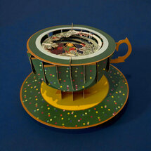 XTEA011 a Cup of Tea kerstkaart - kersthonden