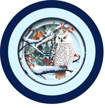 XTEA003 a Cup of Tea kerstkaart - uil