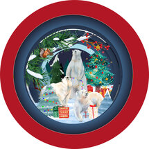 XTEA005 a Cup of Tea kerstkaart - ijsbeer