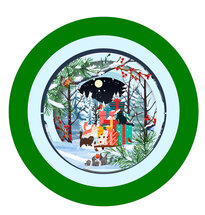 XTEA012 a Cup of Tea kerstkaart - katten