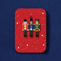WHC113 kerstkaart met houten hanger - notenkraker