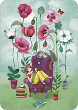 C120 Mila ansichtkaart - boek lezen