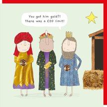 xBB032 – rosiemadeathing kerstkaart Babble - gold limit
