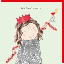 xGF124 – Rosie made a thing kerstkaart - fabulously merry