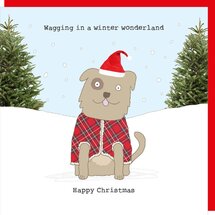 xGF130 – Rosie made a thing kerstkaart - wagging